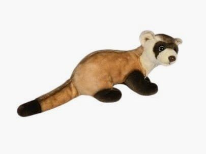 LivingActive Frettchen Plüschtier 28 cm – Naturgetreues Kuscheltier