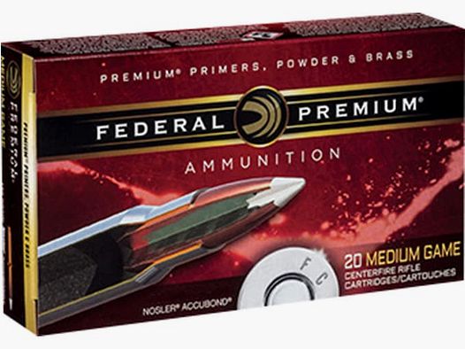 Federal Premium Nosler AccuBond .300 Rem. Ultra Mag. 180GR 20 Patronen