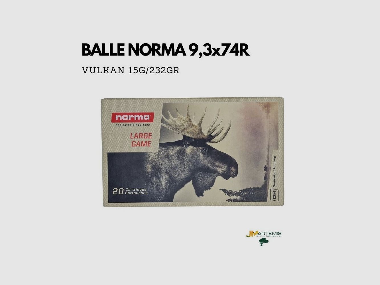 PATRONEN NORMA 9,3x74R VULKAN 232GR, afbeelding 1 van 3