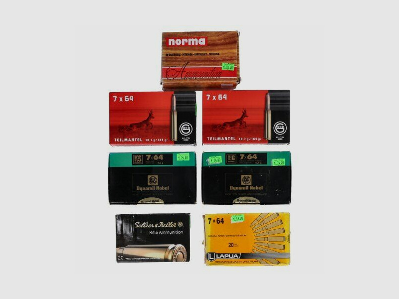 Ammunition 7 x 64 (140 shots) S&B/RWS/Geco/Norma/Lapua