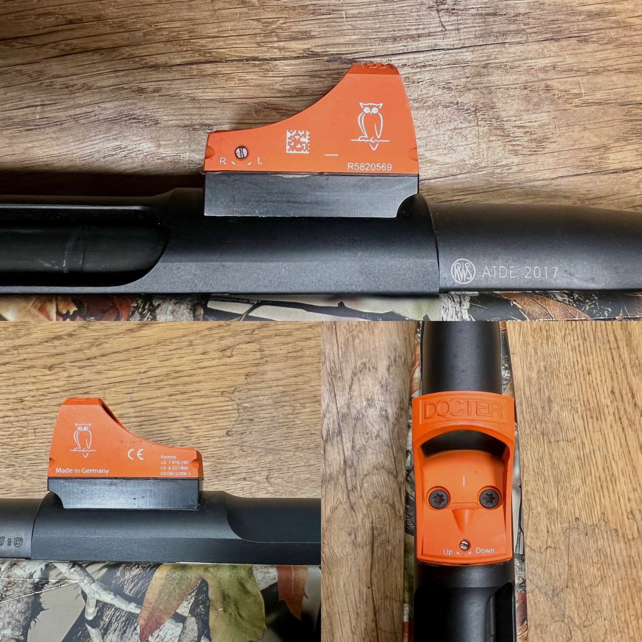 Rößler Camo Rifle Repetidor Arma para Guía de Perros Titan 6 con Noblex Sight Naranja