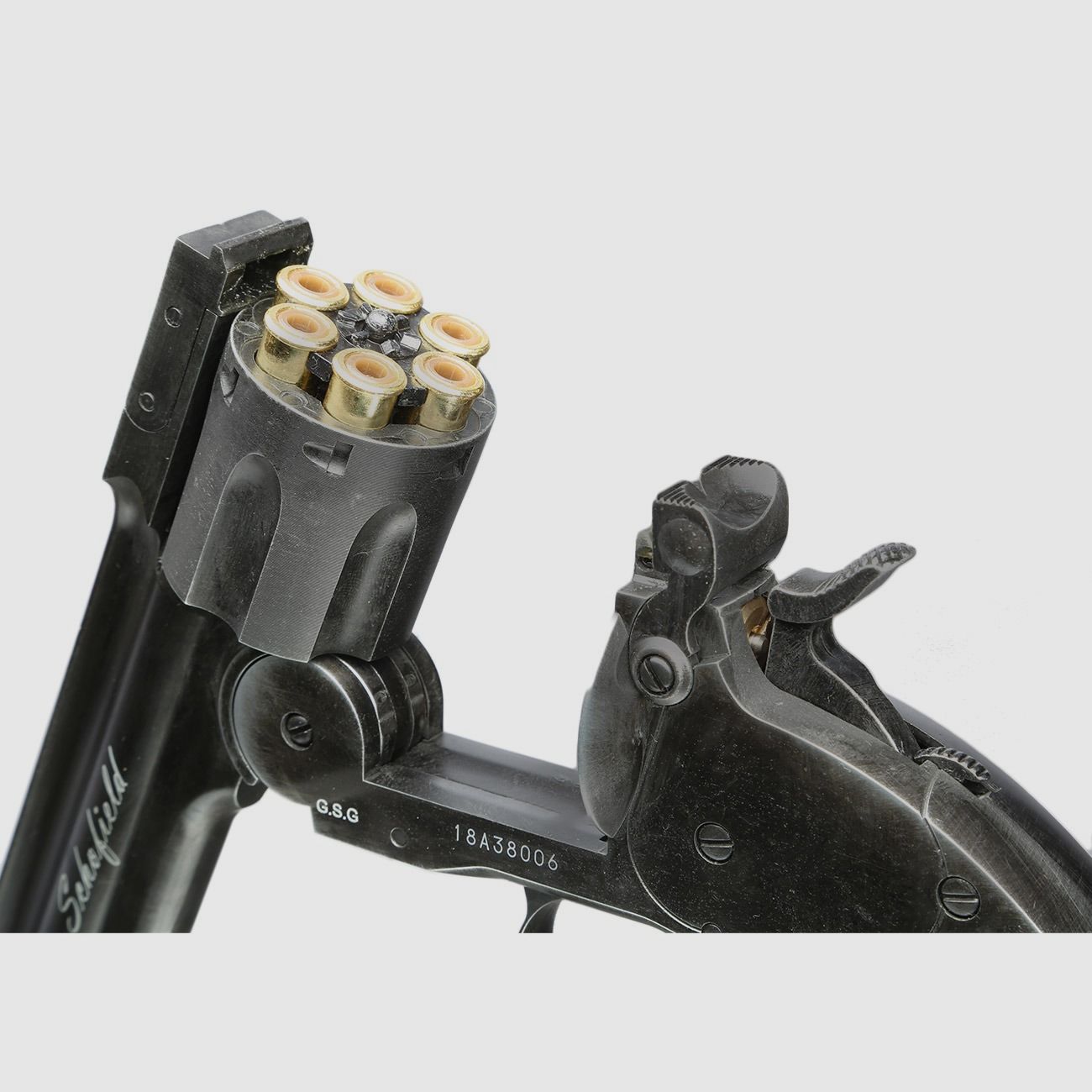 ASG Schofield 1877 6 Zoll CO2-Revolver Kal. 4,5 mm Diabolo + Stahl-BB - 4 Joule