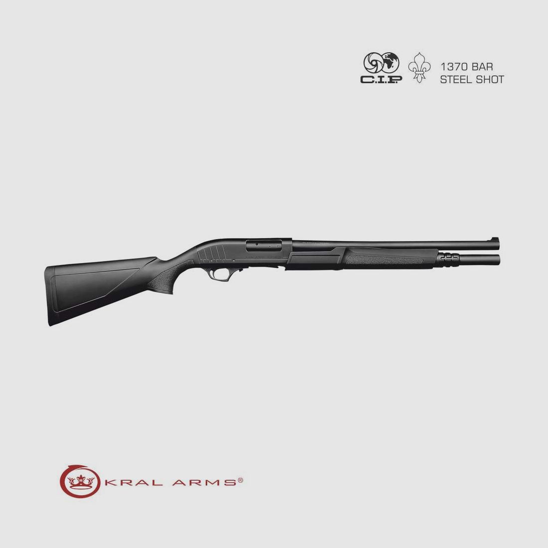 KRAL TACTICAL Pump-Action Flinte Kunststoff Vorderschaft Kal. 12