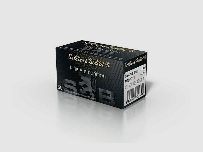Ammunition cal. 30 Carbine/2960 7.1 g FMJ S&B, image 1 of 3