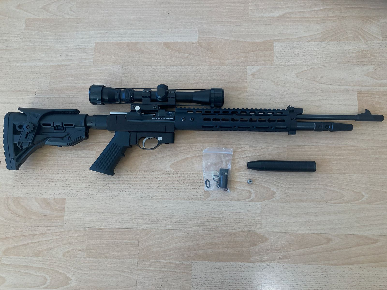 Diana Trailscout Luftgewehr 4,5mm Umbau AR15-Stil 7,5J, inklusive Zielfernrohr und 12J Ventil (nicht eingebaut)