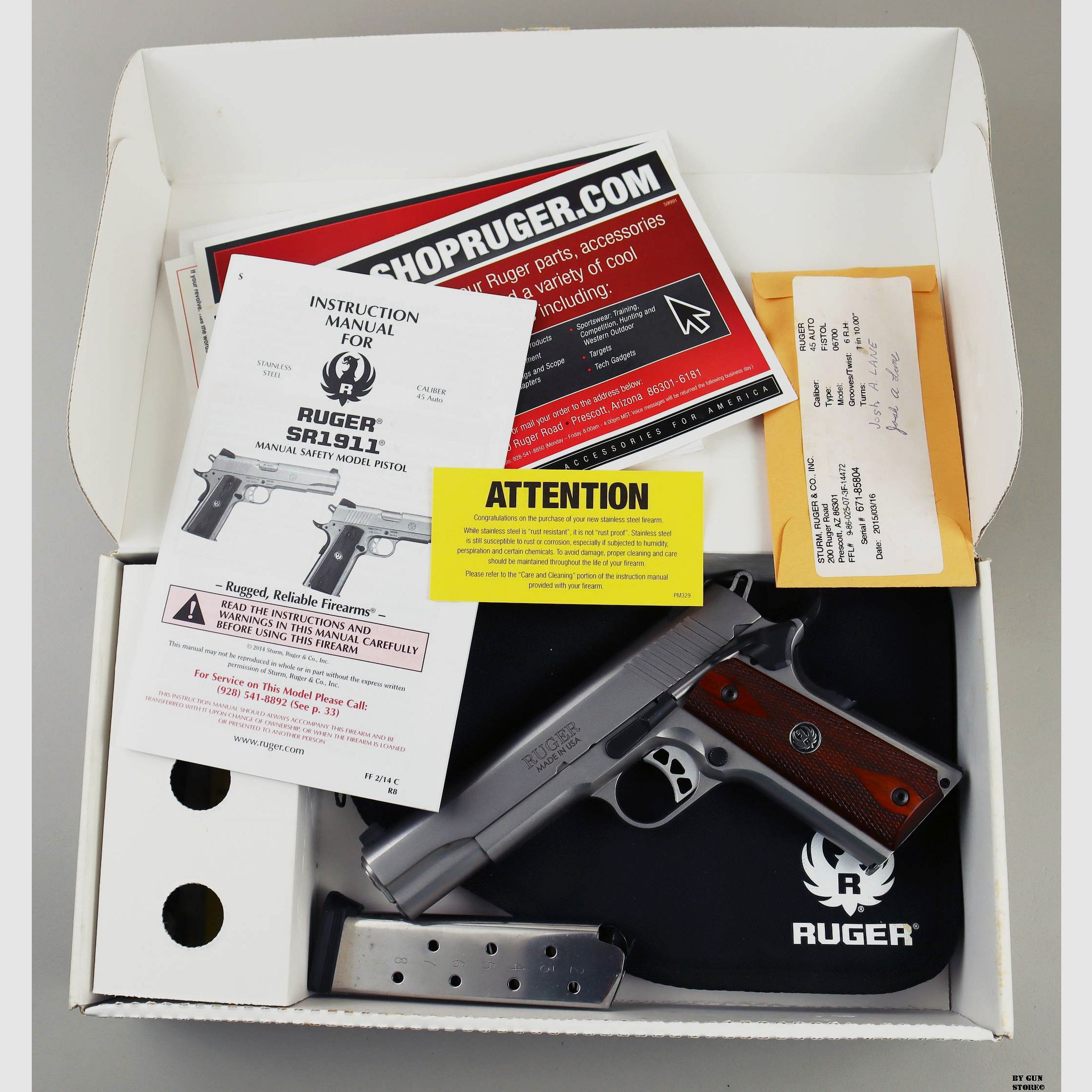 Ruger pistol mod. SR1911 cal. 45 Acp matr. 671-85804, image 12 of 14