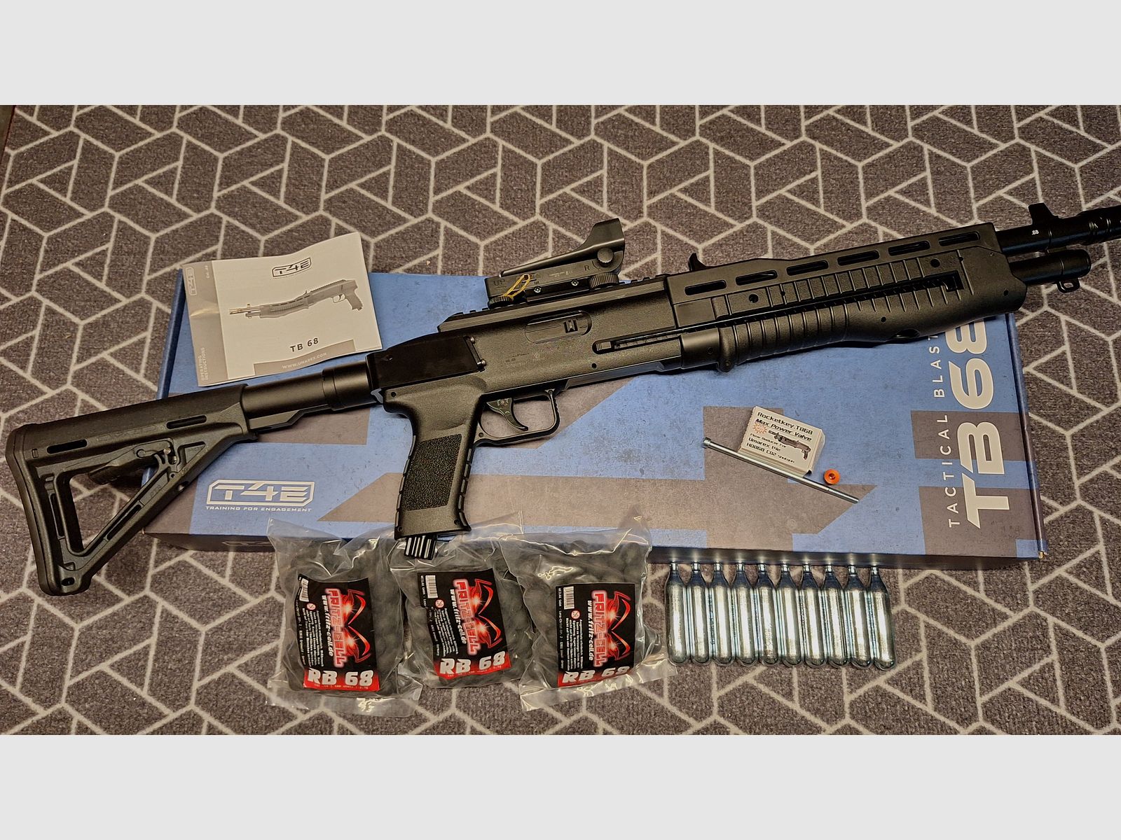 T4E TB68/HDB68 AR Stil/AR-Schaft/RedDot NUEVO!