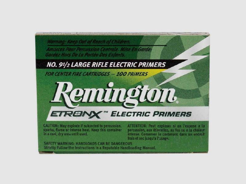 Remington Zündhütchen 9 1/2 Etronx Electric Large Rifle 100 Stück