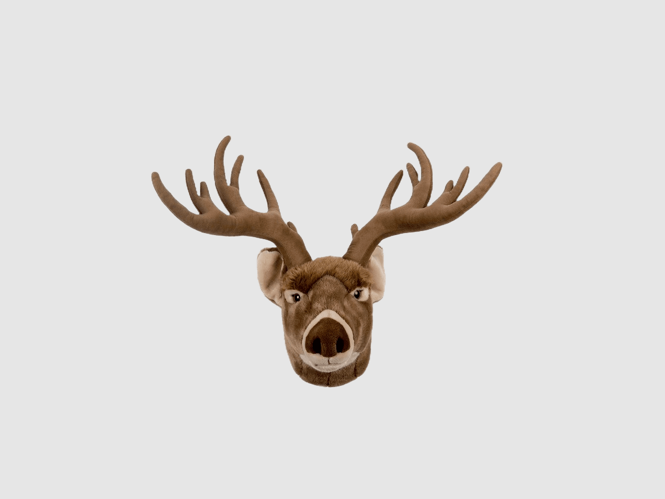 LivingActive Hirsch Trophäenkopf 70 cm – Große Wanddeko aus Plüsch