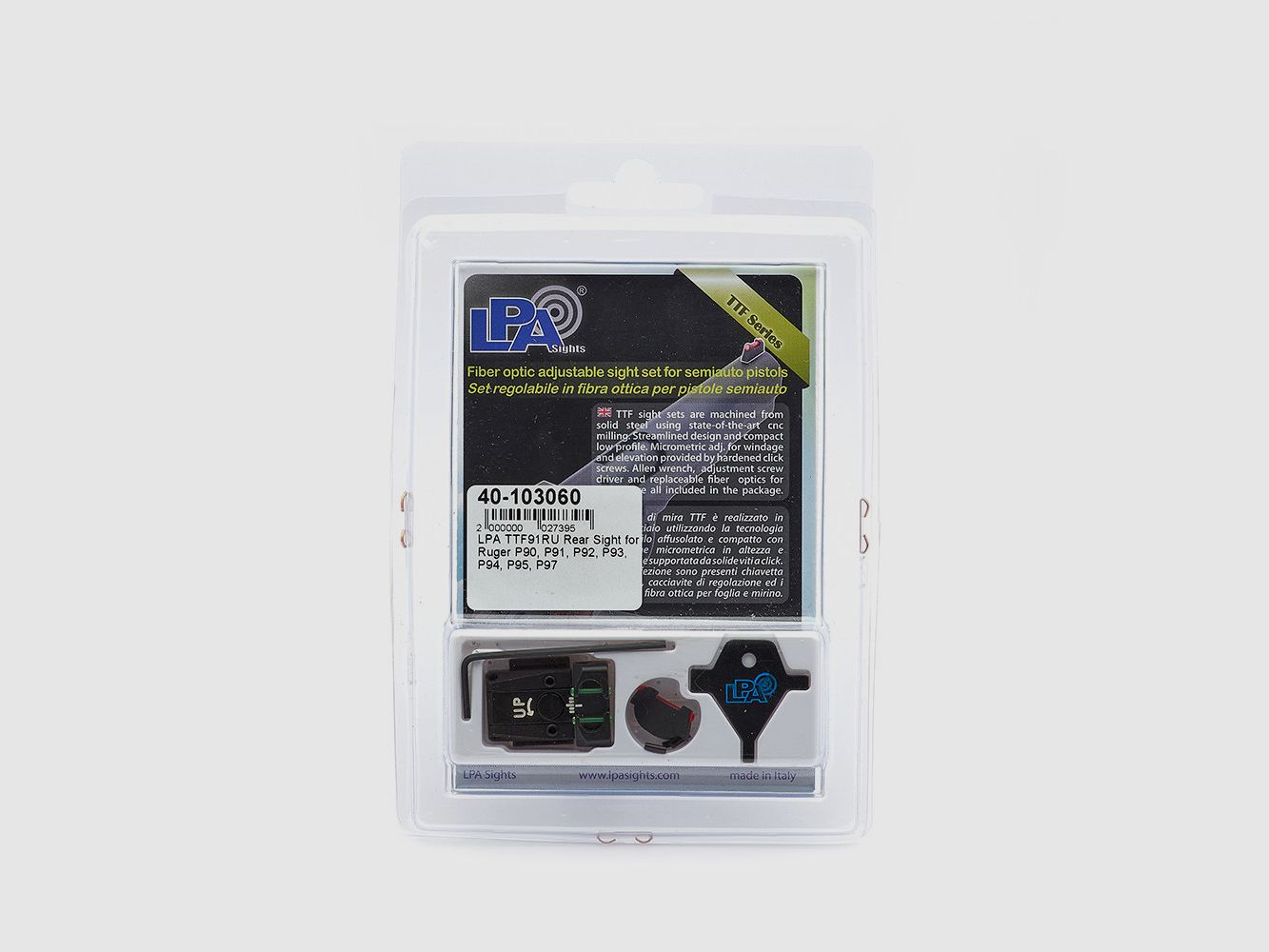 LPA TTF91RU mirino per Ruger P90, P91, P92, P93, P94, P95, P97, immagine 2 di 3