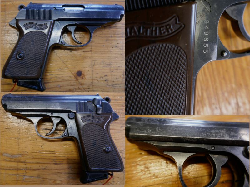 Orig. frühe Walther PPK Zella Mehlis 90° Sicherung 1936 nummerngleich 7,65 Browning .32ACP WH