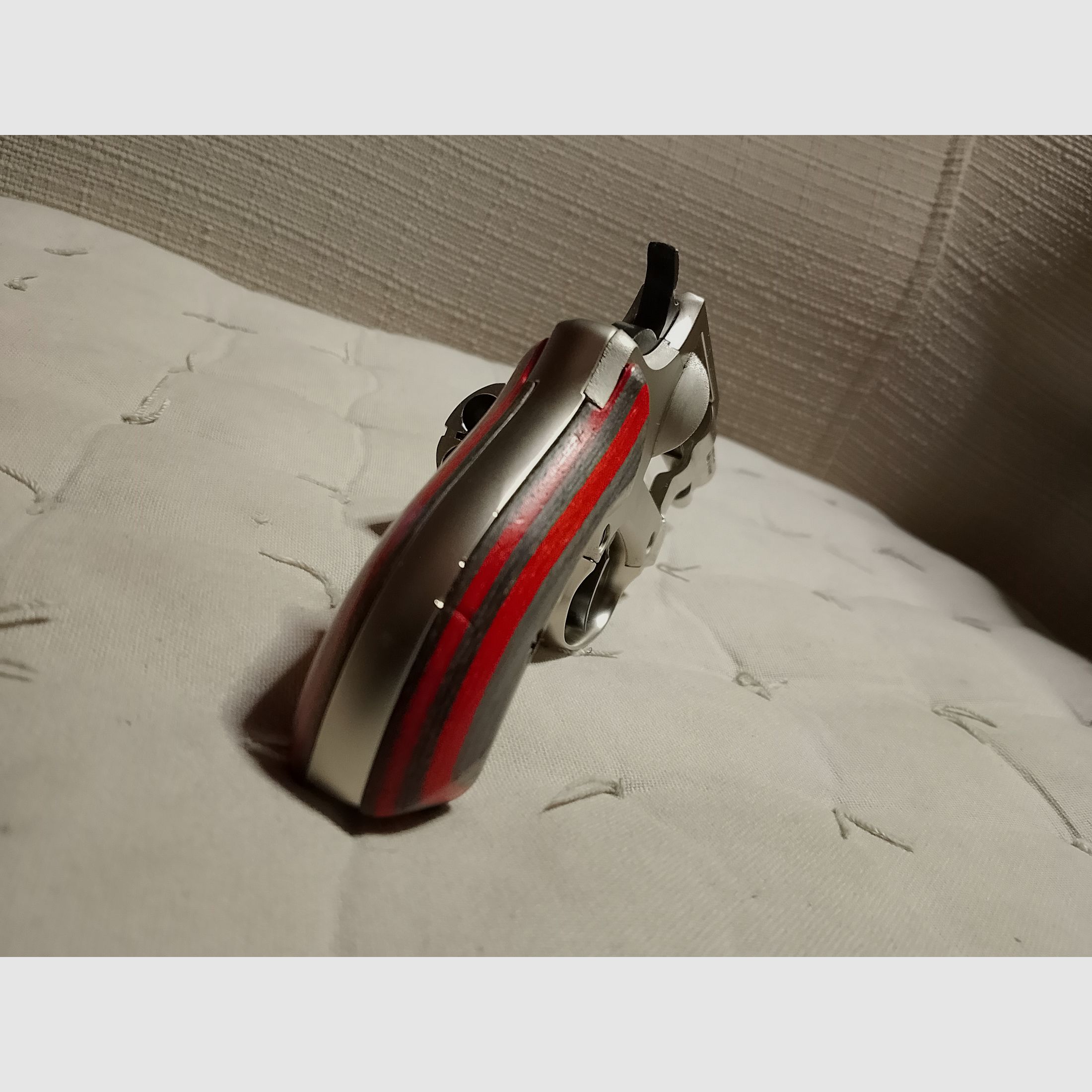 Reck Arnsberg 9mm  Revolver Schreckschuß knall gebraucht mit Schichtholz Griffen