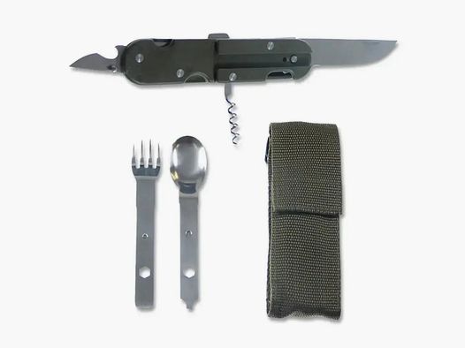 MFH MFH Taschenmesser mit Essbesteck und Werkzeug