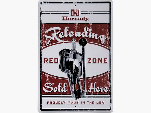 Hornady Blechschild Red Zone