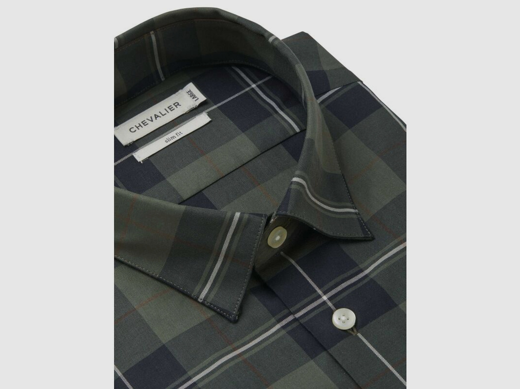 Chevalier Herrem Hemd Limefield Chevalier Check Dark