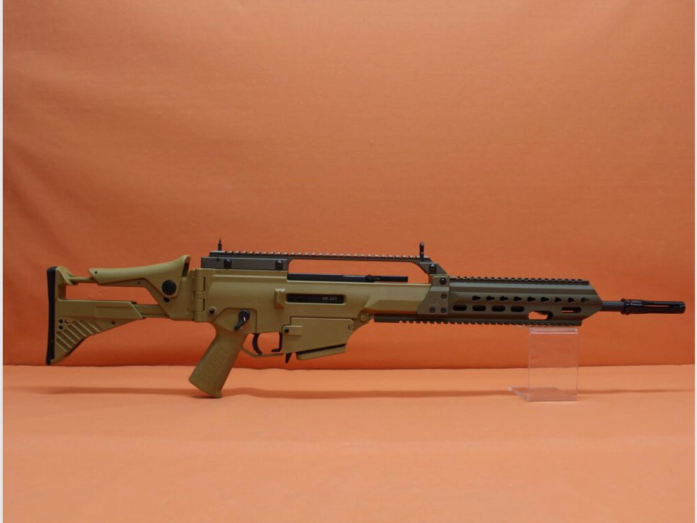 Heckler&Koch Ha.Büchse .223Rem Heckler&Koch HK243 S TAR RAL8000 Systeem H&K G36 IDZ incl. MFD/ HKey 2-Rail-Systeem, afbeelding 2 van 8