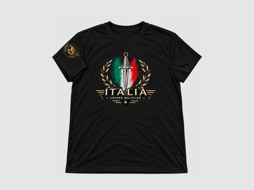 UNIONE MILITARE – T-shirt – Premium « ITALIA » | 3 impressions