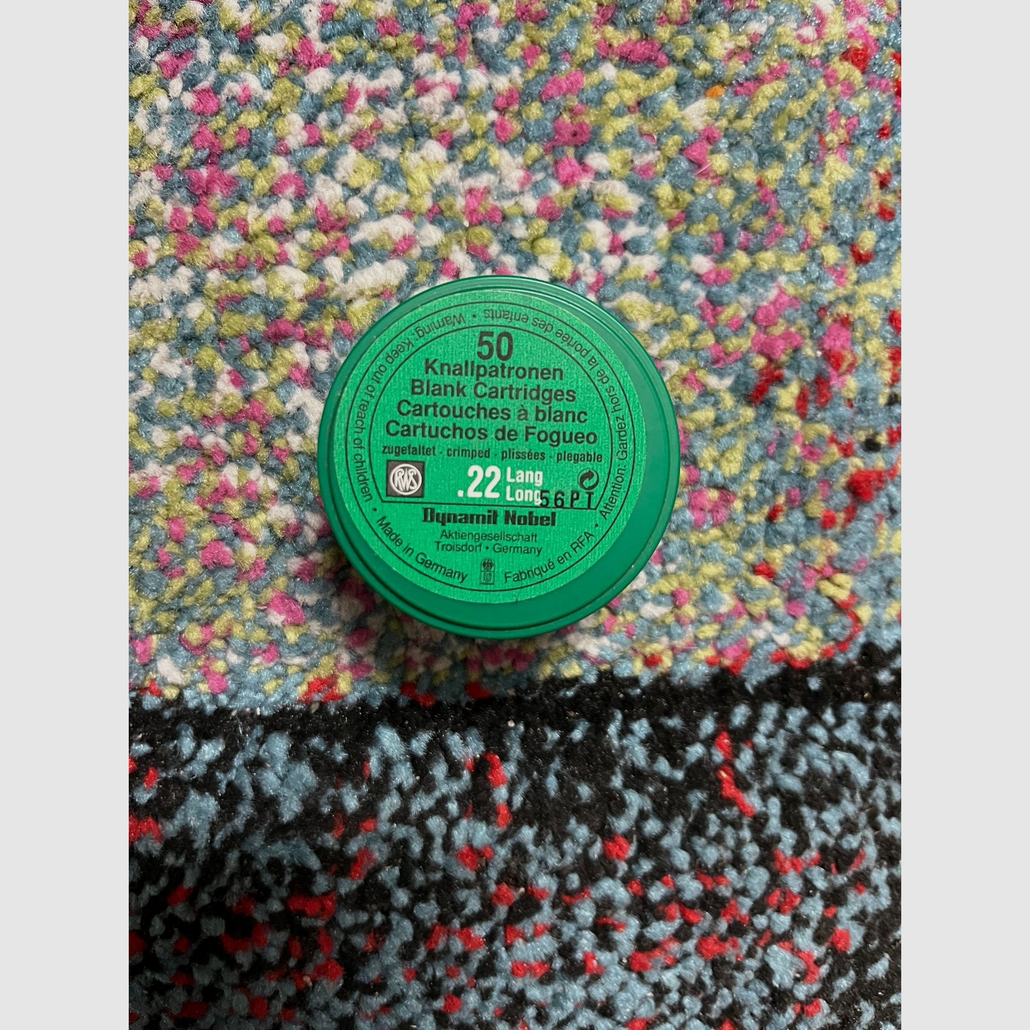 .text>.22 lang Knall Platzpatronen RWS