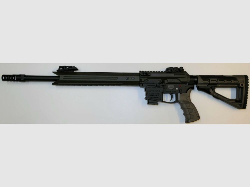 GWMH Selbstladebüchse GWMH SPC-SPORTER A4 17" (SWISS PISTOL CARBINE) OD-GREEN Kal.9x19 AR15 Glock Magazin
