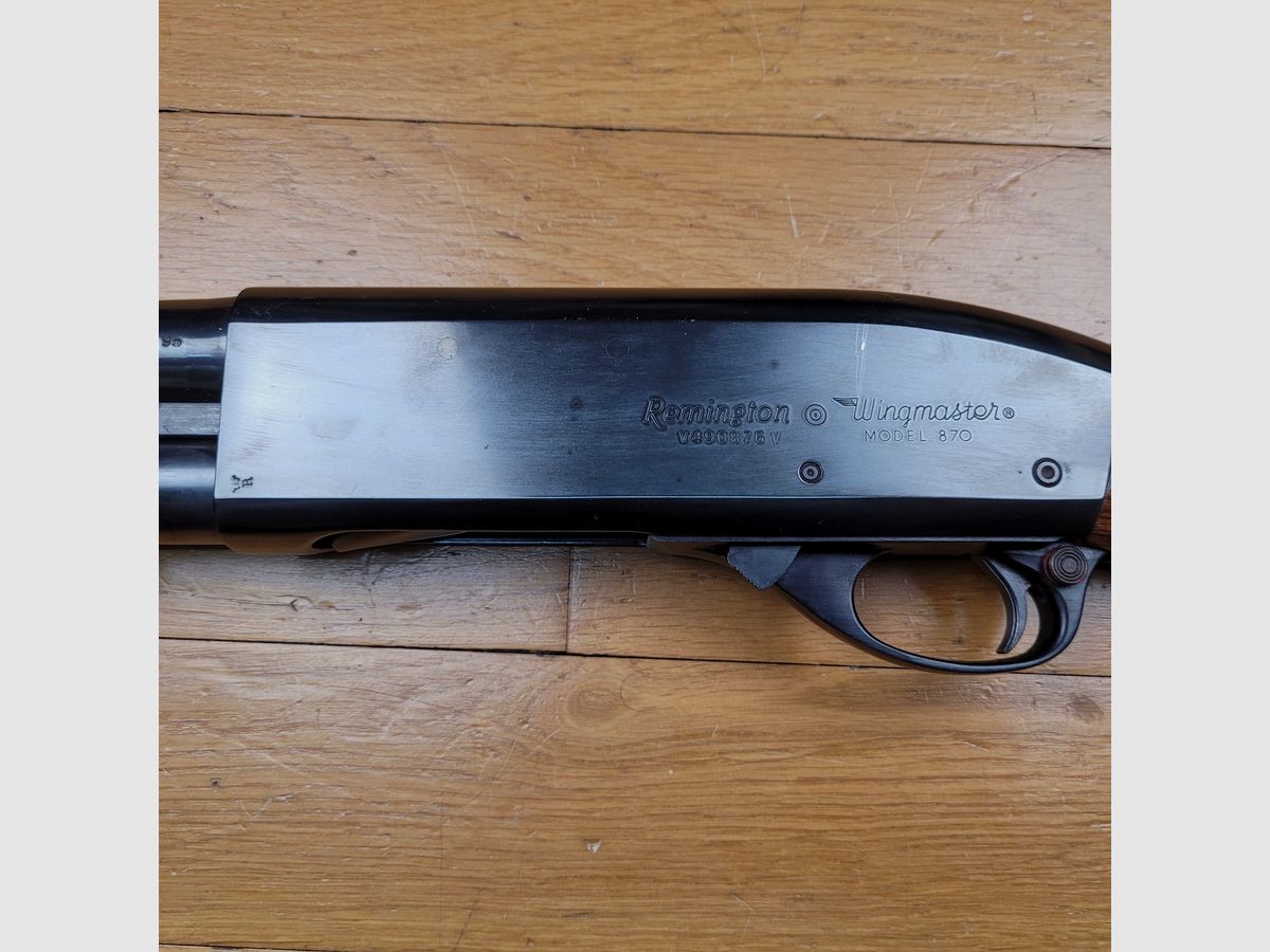 Zeer goed pompgeweer Remington – Mod 870 Wingmaster – Glad loop van 51 cm – 12/70 – 7+1 (!) – Luxe afwerking – Uitstekende staat, afbeelding 29 van 33
