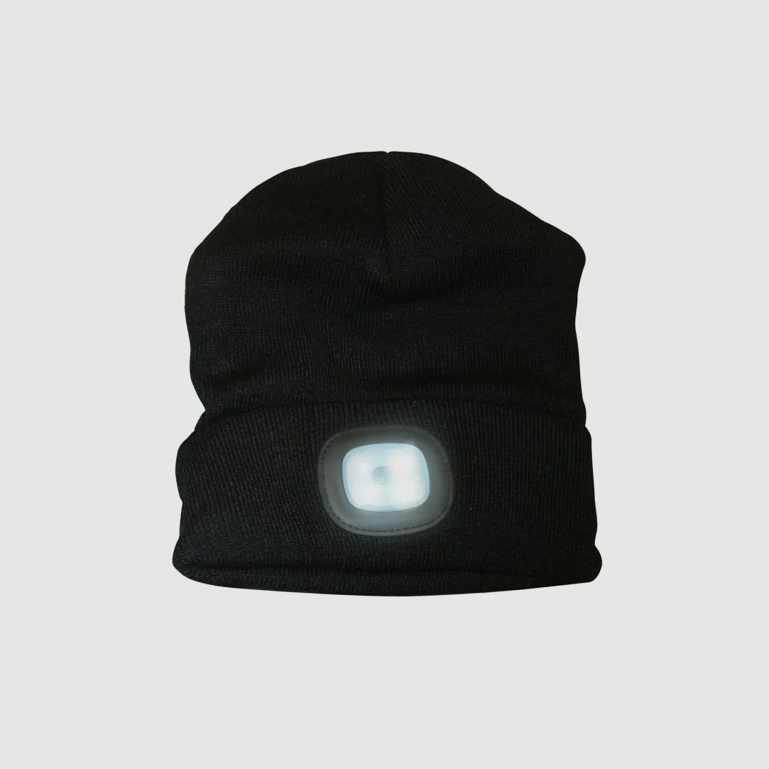 Strickmütze (Schwarz) mit 4 LED´s