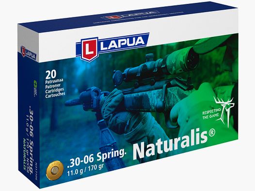 Lapua geweerpatronen Naturalis .30-06 Spr. 170 grains