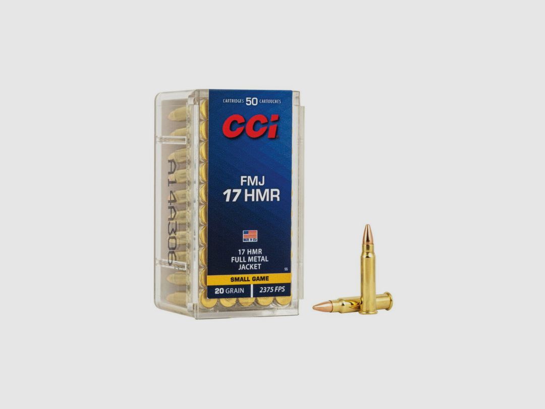SCATOLA DA 50 PATRONI CCI FMJ CAL.17HMR 20GR