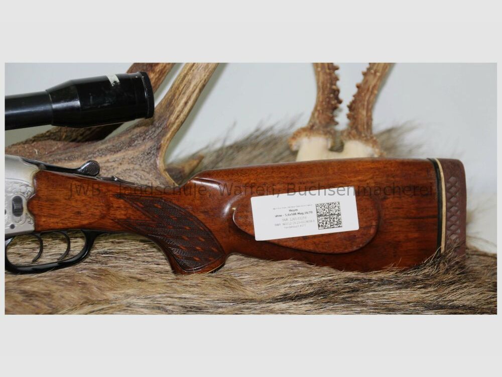 Heym double rifle model 22F 5.6x50R Mag; 16/70