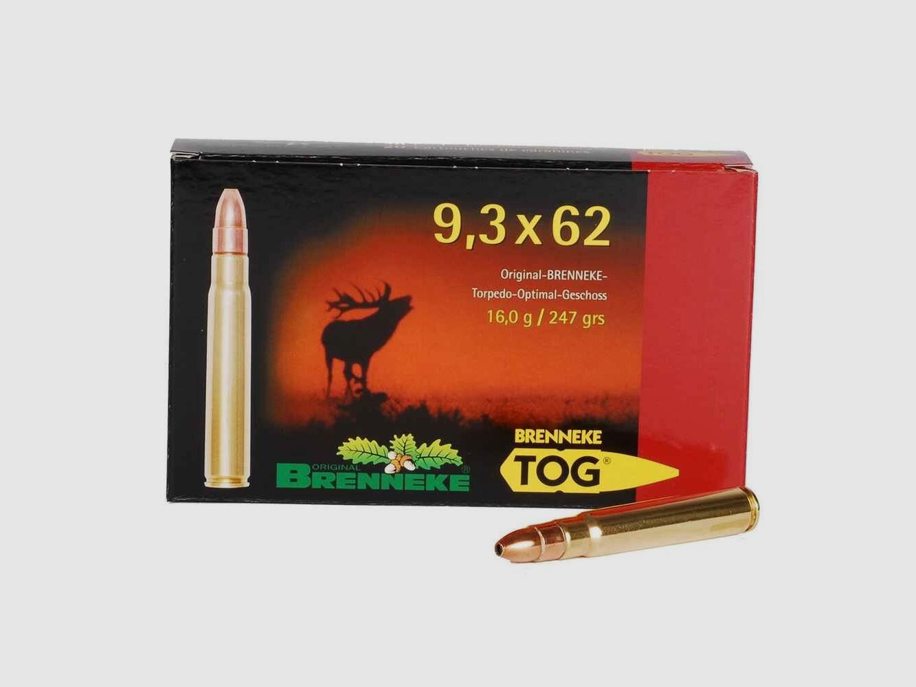 9,3x62 TOG 16,0g/247grs. Brenneke
