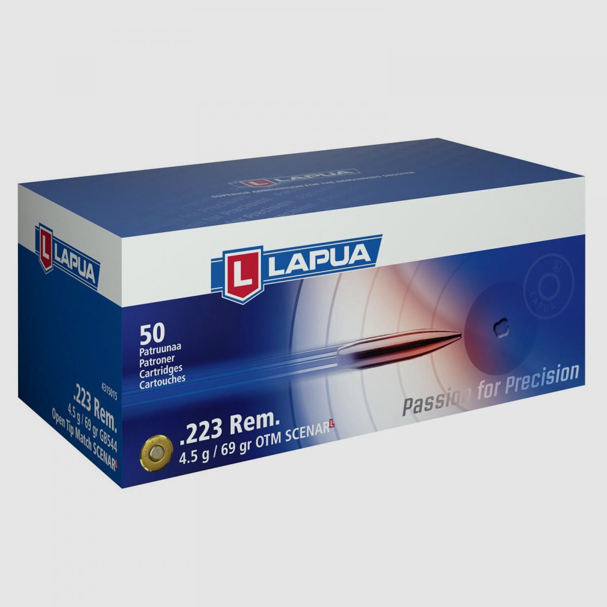 Lapua .223 Rem. 69GR Scenar-L 50 Patronen