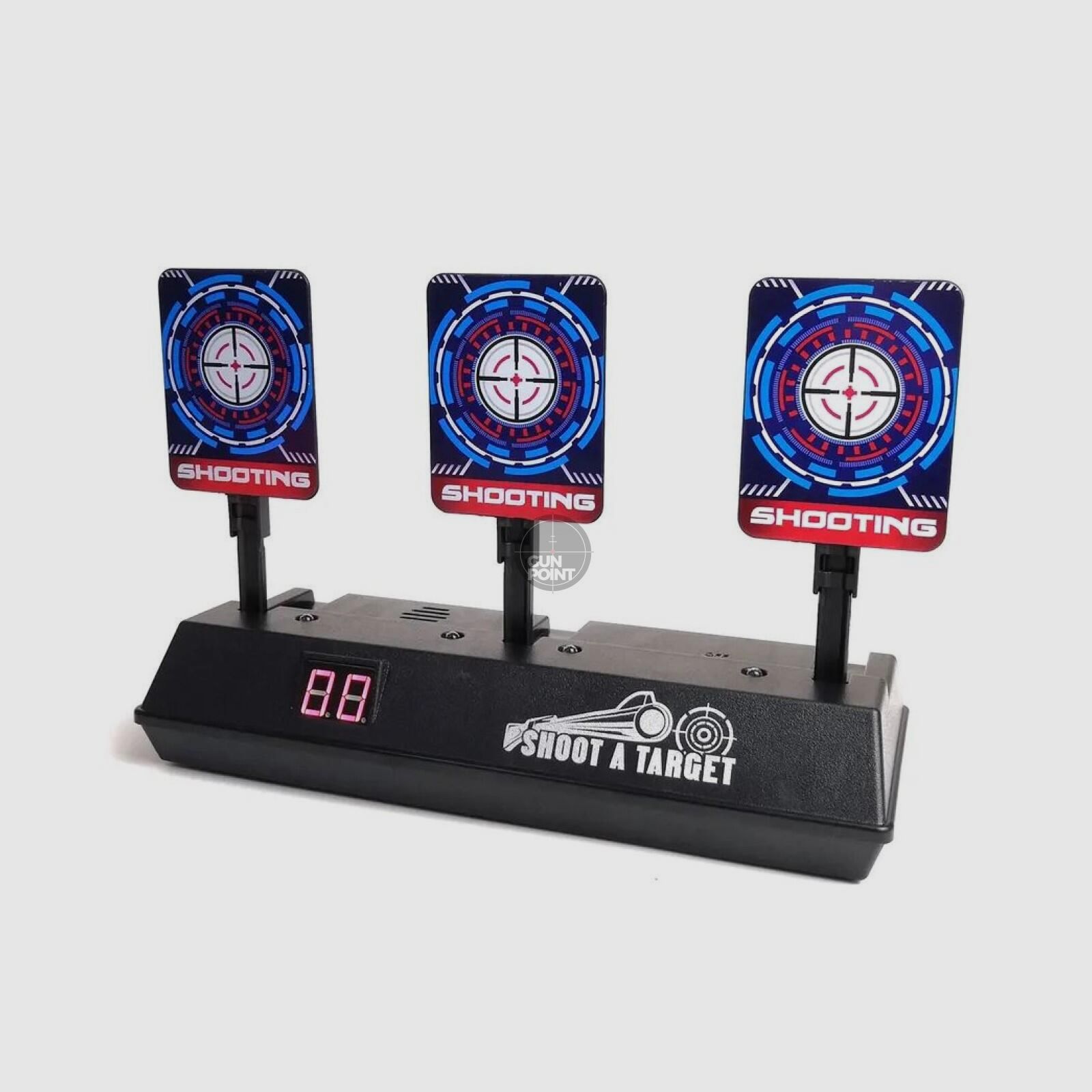 OpTacs - Elektronische Airsoft Zielscheibe - Digital Scoring Target mit 3 Zielen