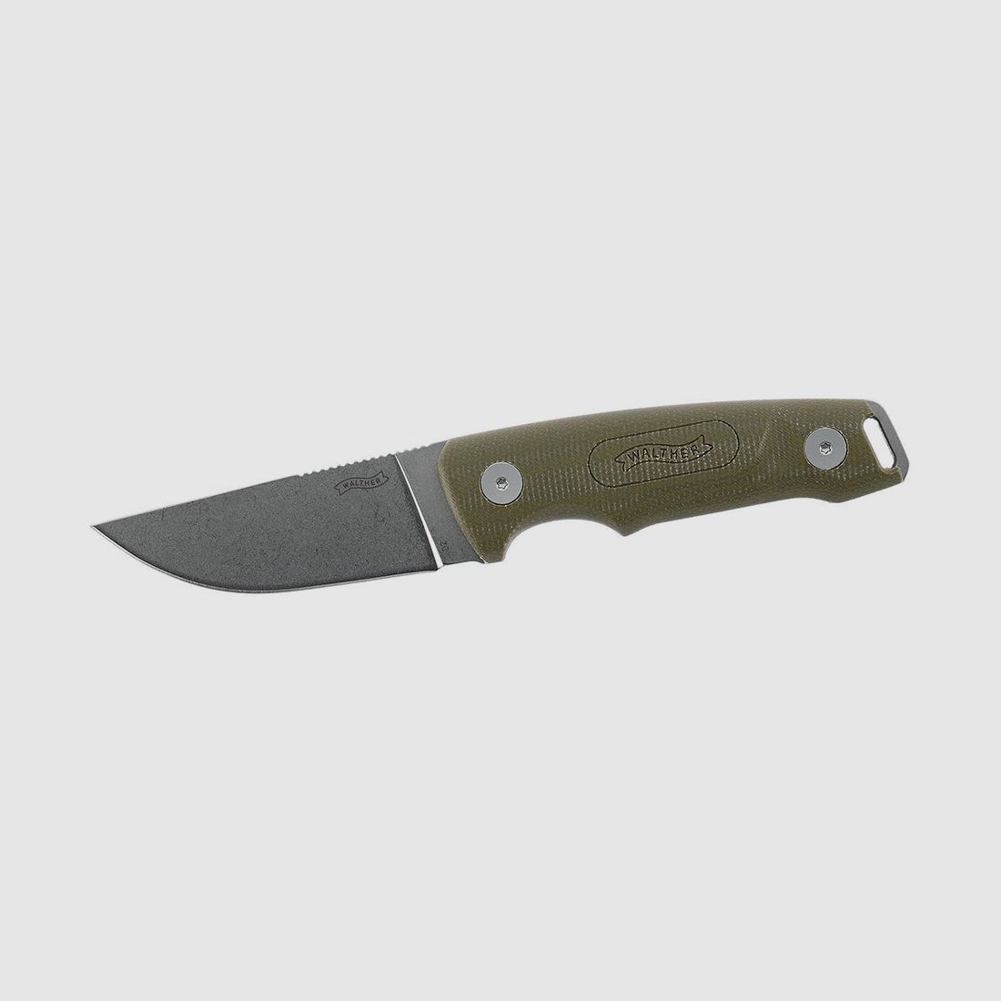 Outdoormesser Walther GNK 3 Green Nature Knife D2 Stahl Stonewash Finish KlingenlĂ¤nge 8,4 cm inklusive Kydexscheide (P18)