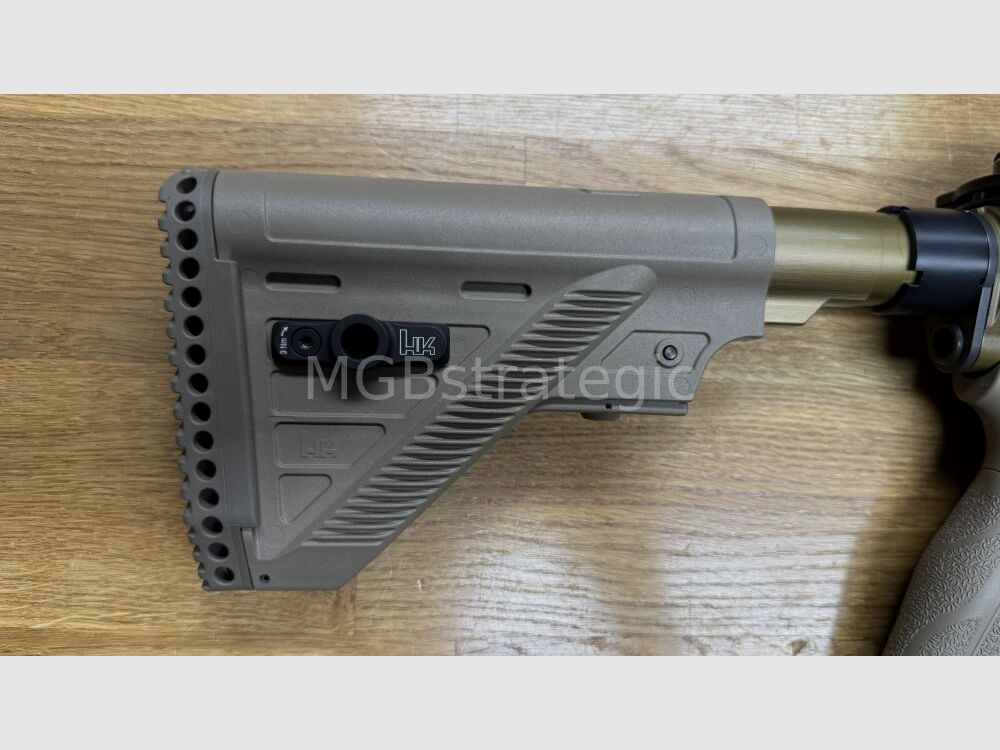 Heckler & Koch MR223 A3 Slim-Line 11" Lauf - halbautom. Büchse .223Rem MGBs Sondermodell FDE Edition inkl. Schalldämpfer ASE UTRA Dual 556-Short-QM2 Gen2 Cerakote FDE - zivile Version HK416 / G95K / G38 G95A1 / G95KA1 / mit Upgrades