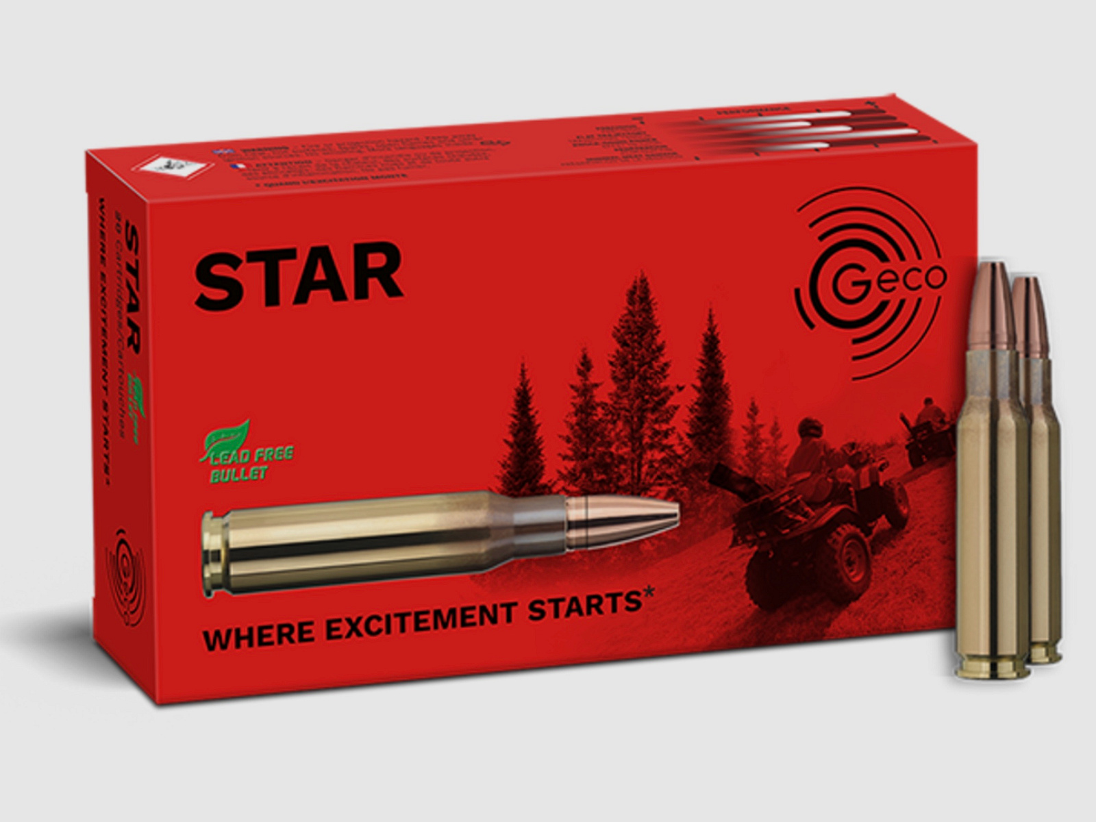 Geco 2413833 .308 Win. Star 10,7g 165grs. Bleifrei Deformationsgeschoss