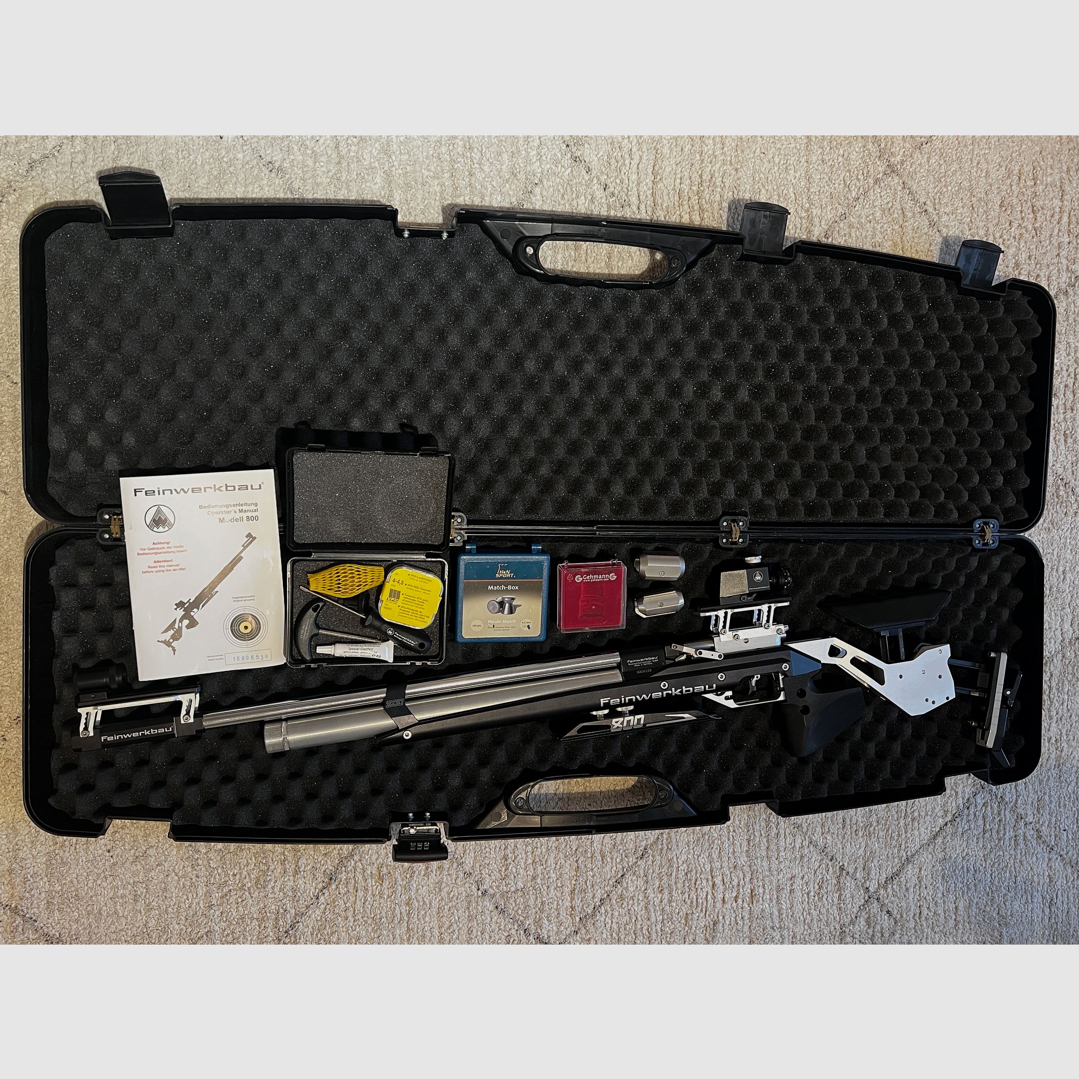 Complete package Feinwerkbau 800 Alu + Gehmann 6-color filter + TEC-HRO tripod 2.0