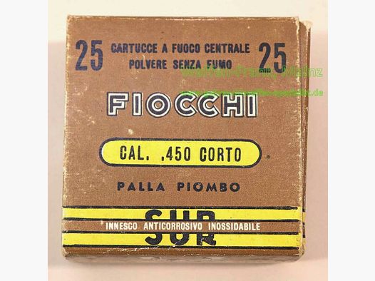 Fiocchi - Włoskie naboje rewolwerowe .450 Corto