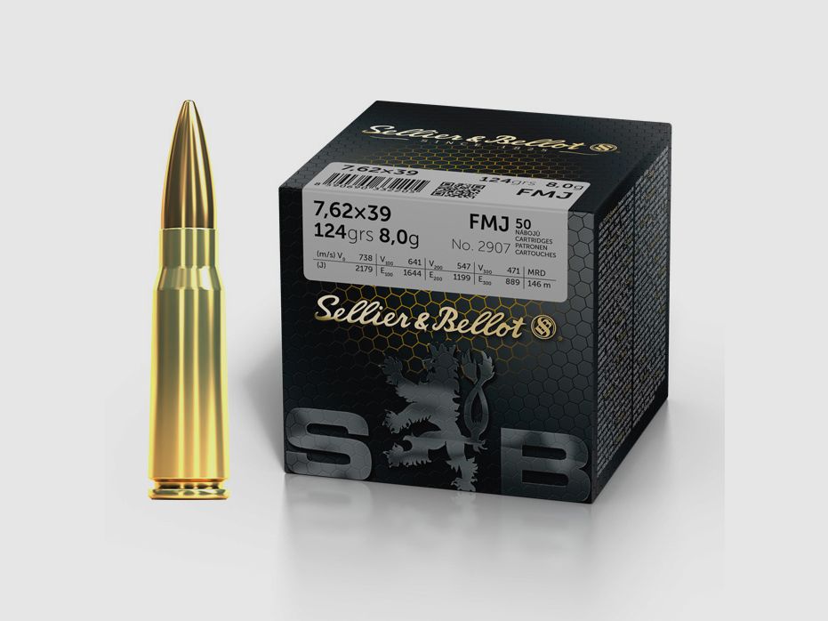 S&B Training FMJ 7.62×39 8g