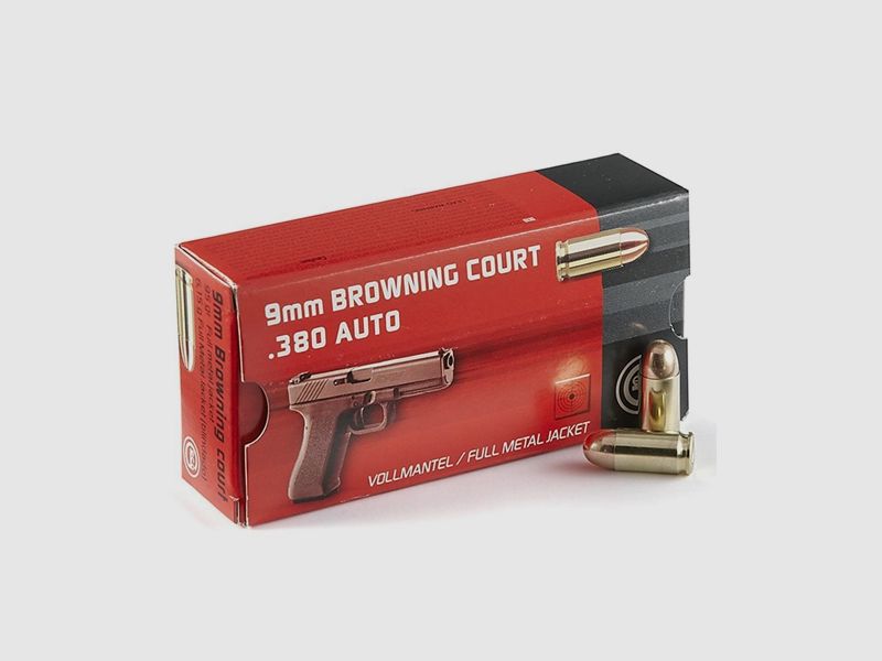 GECO Faustfeuermunition 9mm Browning Court .380 Auto Vollmantel