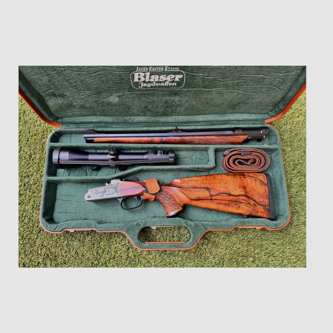 Blaser K95 Stutzen mit Zeiss 2,5-10x50 im Koffer 6,5x57R