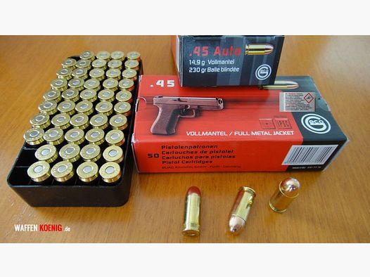 GECO GECO Patronen 45 ACP 14,9g Vollmantel