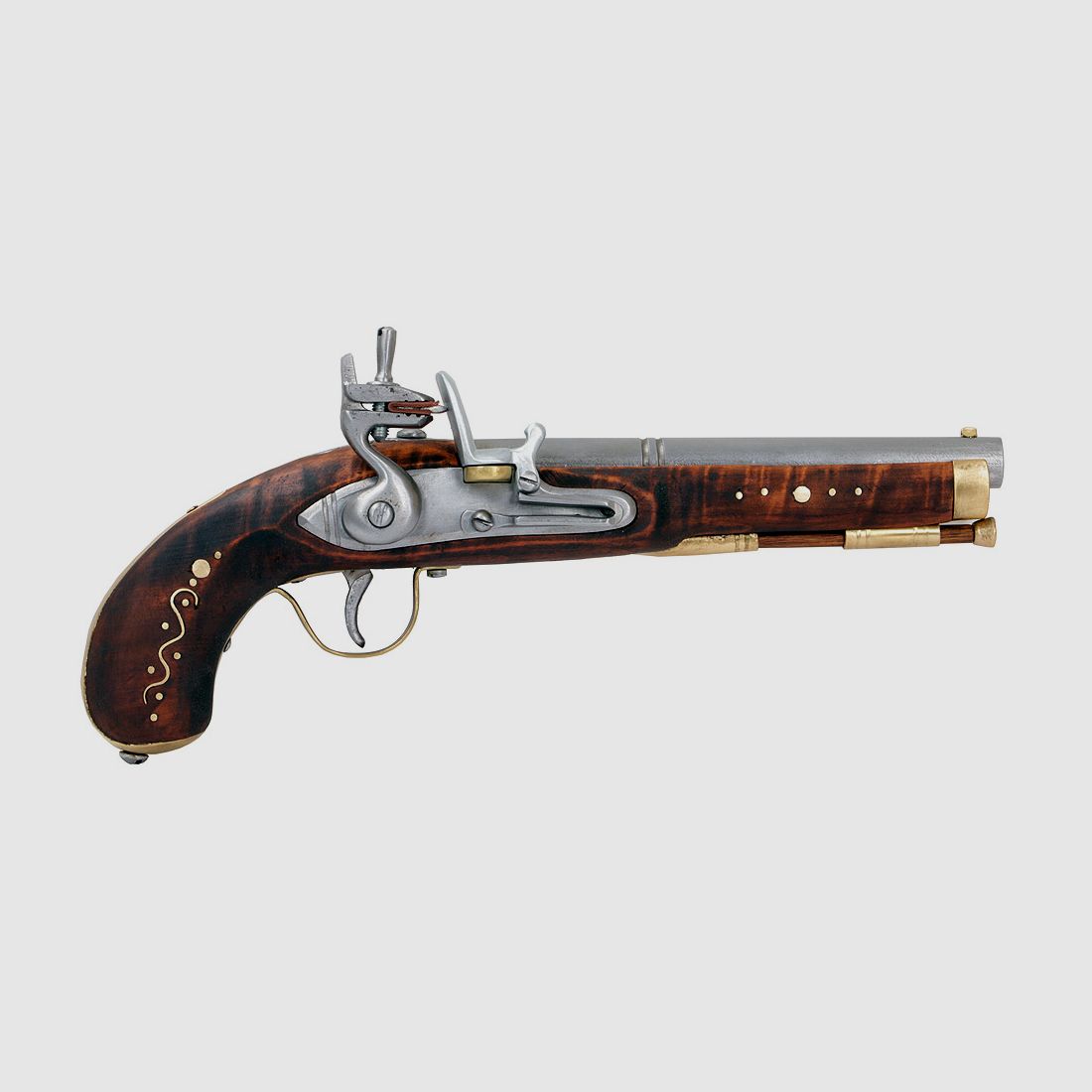 EinzelstĂĽck handgefertigte Deko Steinschloss Vorderladerpistole LĂ¤nge 38 cm