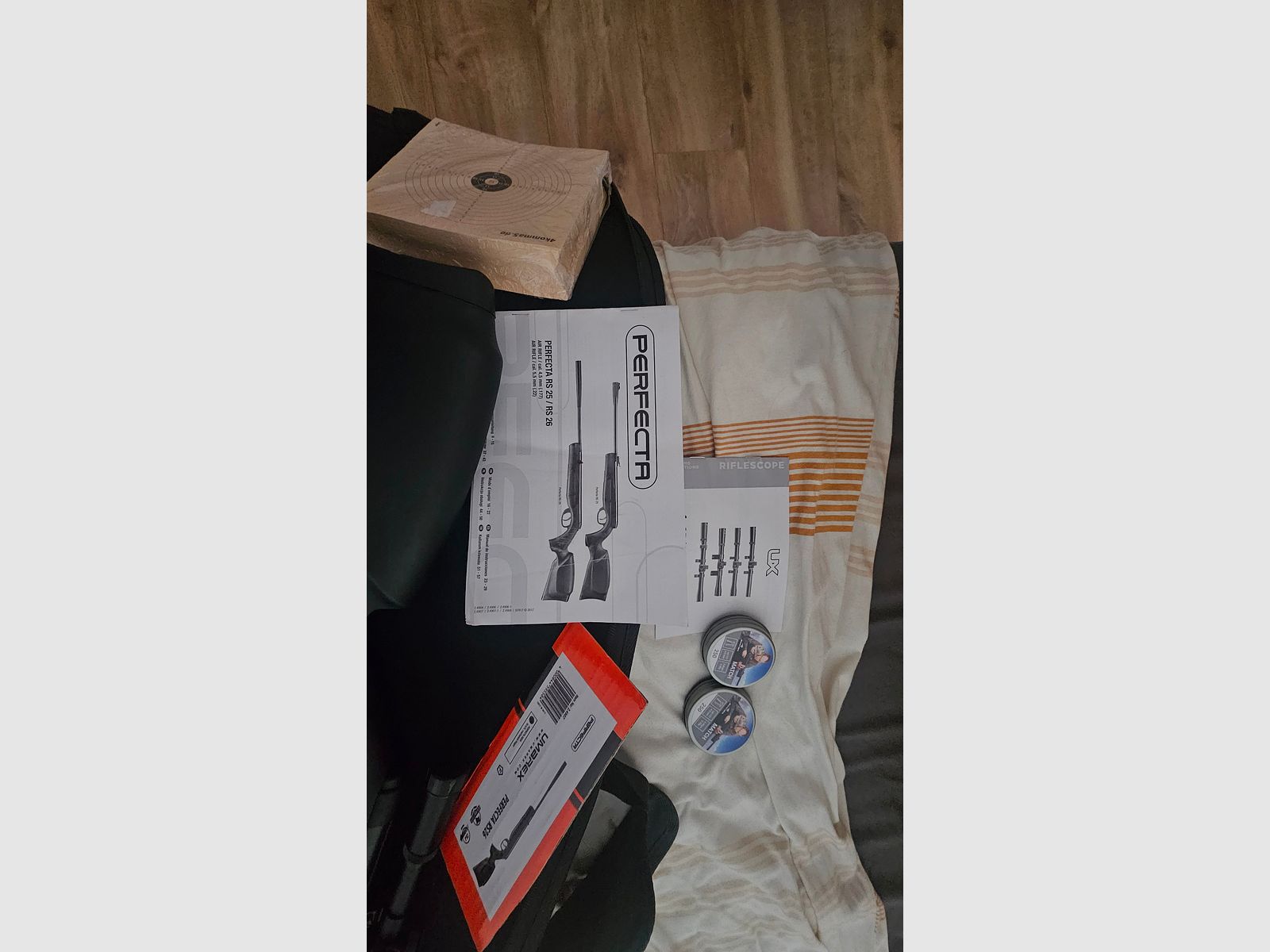 Air rifle with accessories
