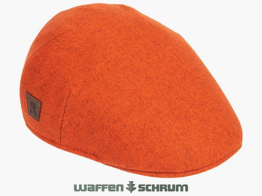 Cappello da cacciatore in lana vergine arancione