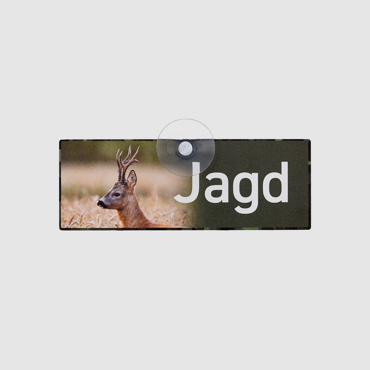 WILDE HILDE Jagdschild mit Saugnapf "JAGD" Rehbock