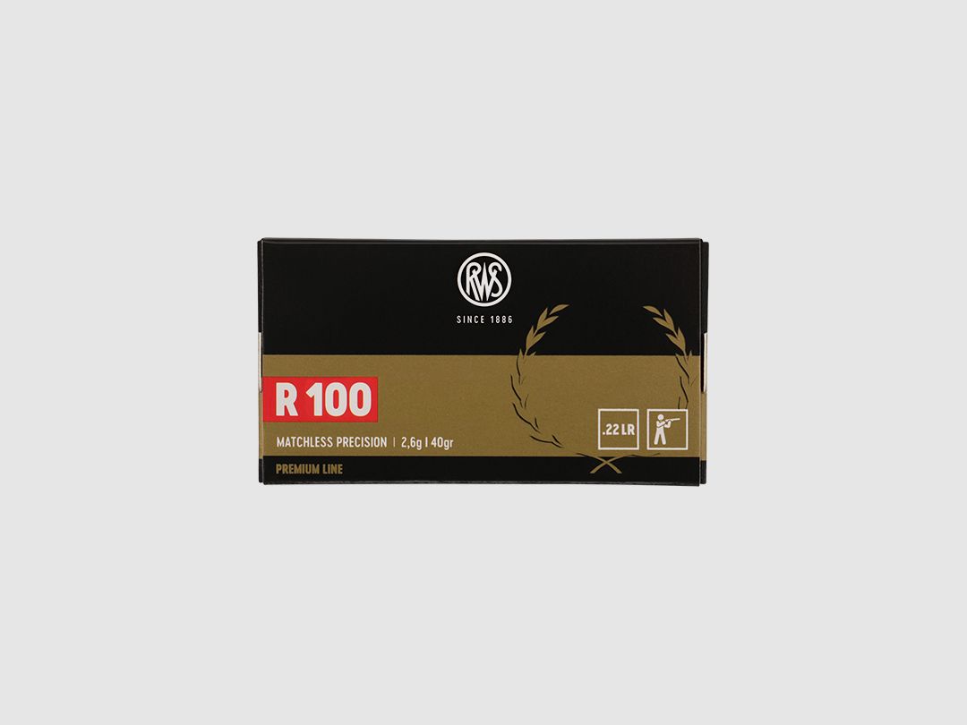 BOX MIT 50 PATRONEN RWS R100 KAL.22LR 40GR