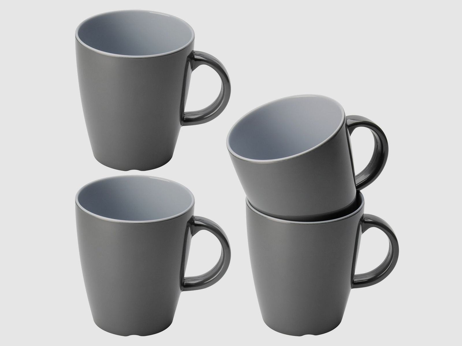 Bicchiere con manico Vivid Line, grigio chiaro, immagine 2 di 9