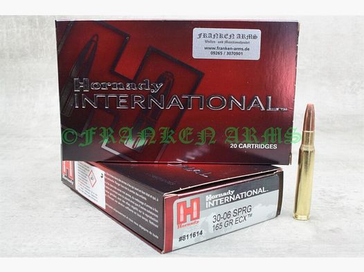 Hornady ECX .30-06 Spr. 165gr. 10,7g 20 pezzi prezzi a scalare