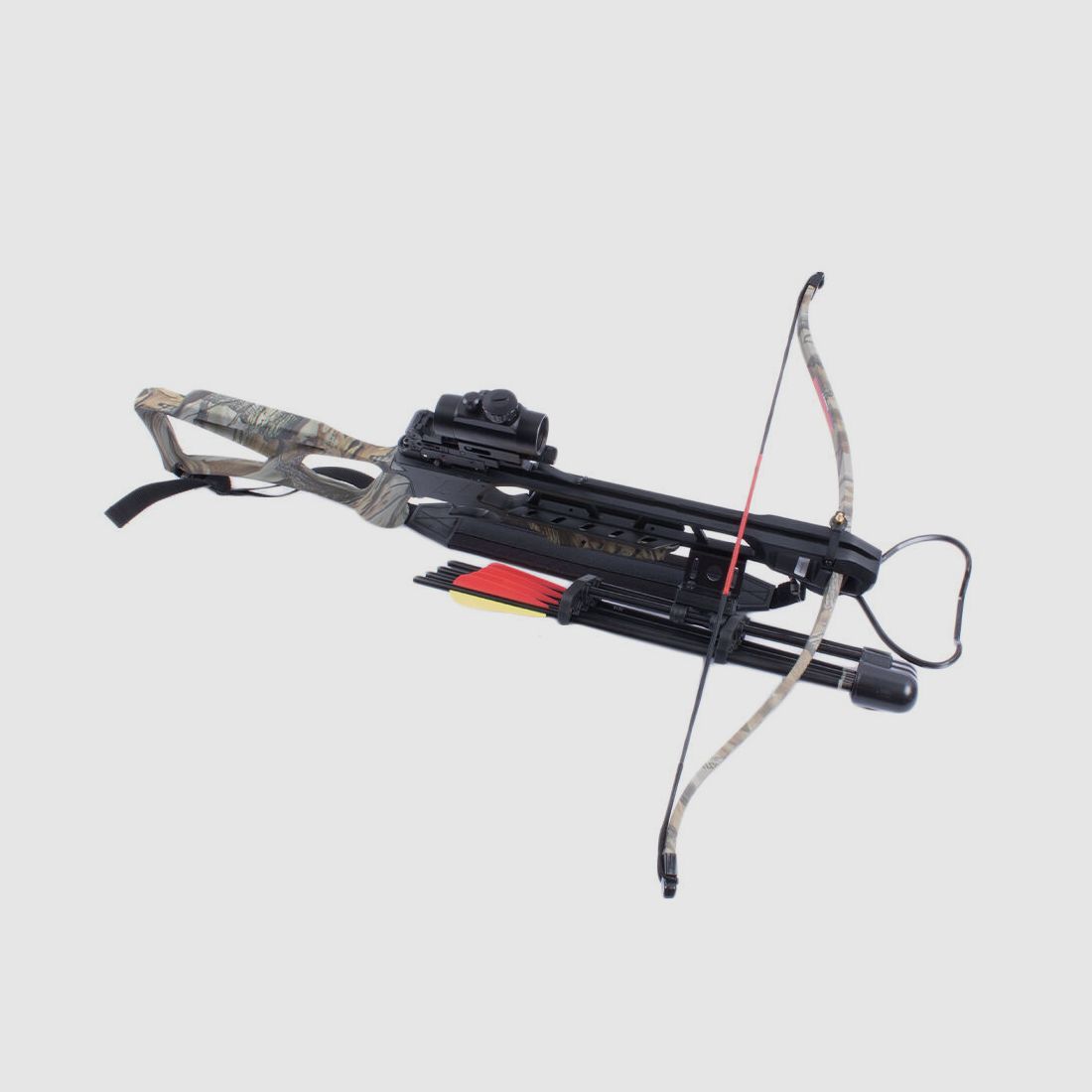 Man Kung Recurve Anaconda 175 lbs Camo SET - Quiver, Pijlen, RedDot