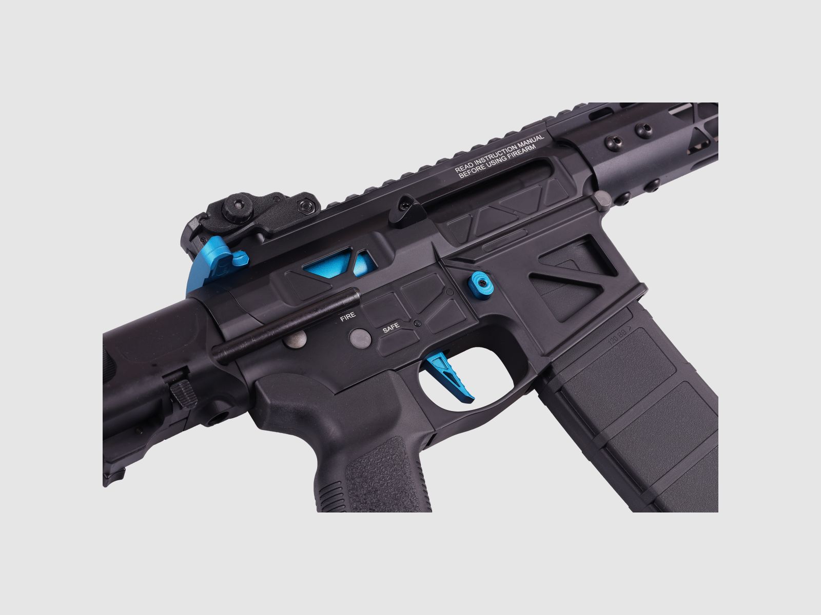 GP R15 FREYA ALPHA Full Skeleton PDW 13" gen.2 M-LOK Czarny/Niebieski S-AEG Wolny od 18 lat -F- | Delta Armory