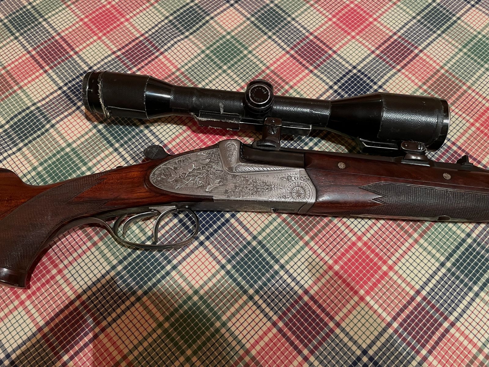 Fucile doppietta Bock Winkler Ferlach nel calibro 7×57 R / .22 Hornet